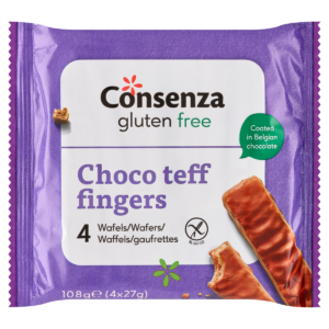 Consenza sjokoladefingre med teff