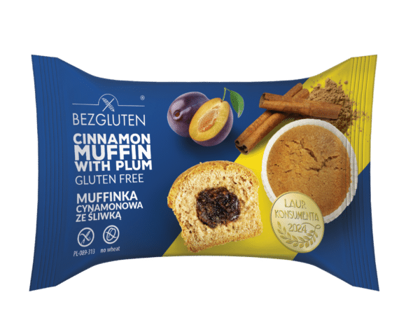 Bezgluten kanelmuffins med plommesyltetøy