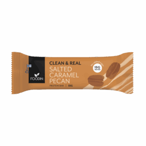 Foodin Clean Real Proteinbar Salt Karamell og Pecan