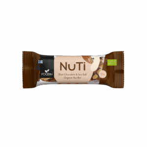 Foodin Nuti bar med mørk sjokolade og havsalt