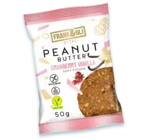 Frank & Oli Peanut Soft Cookie med tranebær og Vanilje