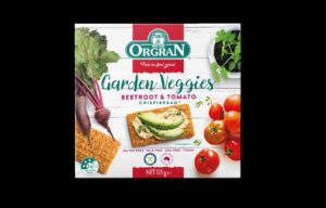 Orgran Garden Veggie Beetroot & Tomato crispbread BEST FØR 21/5-26