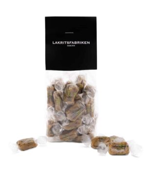 Lakritsfabriken Fløtekarameller med salt lakris.